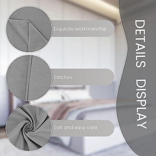 EVOLIVE Ultra Soft Microfiber Body Pillow Cover/Pillowcases 21"x54" with Hidden Zipper Closure (21"x54" Body Pillow Cover, Charcoal Grey) 7