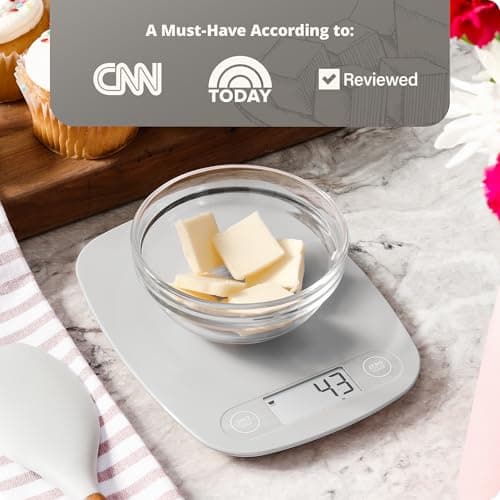 Greater Goods Food Scale - Digital Kitchen Scale, 1g Precision, Easy-Tare & Quick Conversion, Slim Compact Design, Durable & Portable | Ideal for Cooking, Baking & Meal Prep 6
