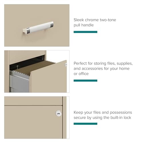 Lorell 14340 18 Deep 2-Drawer File Cabinet, Putty 4