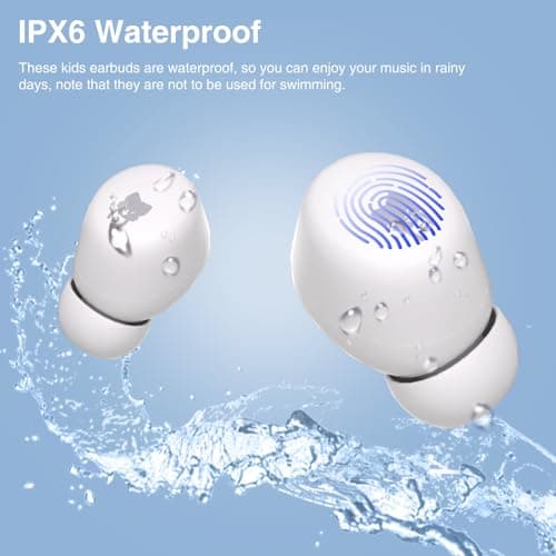 Kids Earbuds, 85dB Safe Volume to Protect Hearing, Bluetooth Earbuds for Kids with Mic, 30H Playtime, Safe Material, Lightweight, Waterproof, Touch Control, Wireless Ear Buds for School Travel, Koala 8