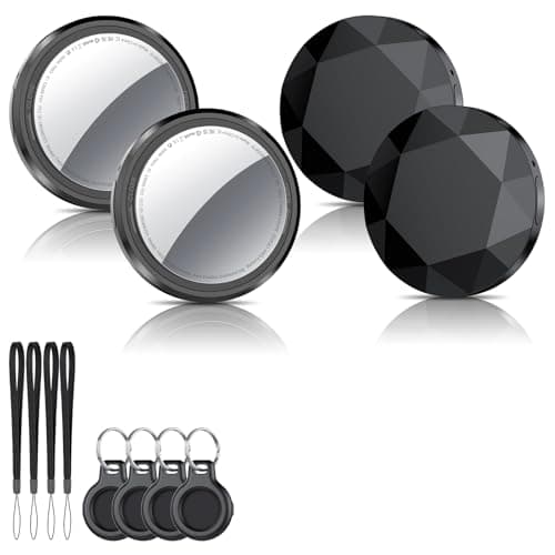 QCOQ® Air Tracker Tags 4 Pack, Black.