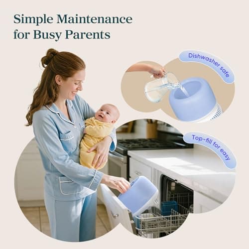 LEVOIT Evaporative Humidifiers for Bedroom Baby, Dual Air and Water Filters, Separate Sensor, Blue Light Free for Nursery Nightlight, Auto Dry, Smart Control & Alexa, Auto Mode, 3.8L Tank for 36H 6