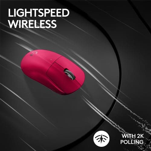 Logitech G PRO X Superlight 2 Lightspeed Wireless Gaming Mouse, Lightweight, LIGHTFORCE Hybrid Switches, Hero 2 Sensor, 32,000 DPI, 5 Programmable Buttons, USB-C Charging, PC & Mac - Magenta 6