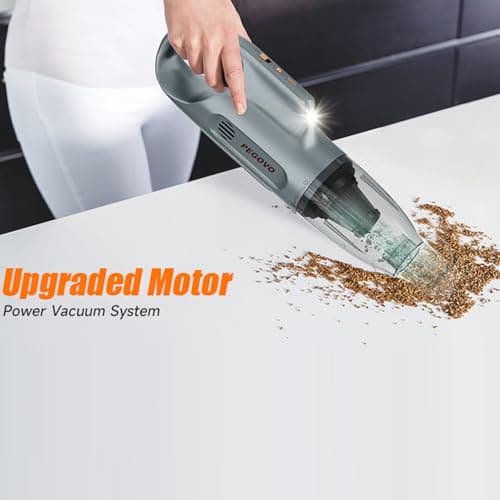 Handheld Vacuum Cordless Rechargeable with 360 Degree Rotation Pet Brush, 10000KPA Car Vacuum Cleaner High Power with Fast Charge Tech, Portable Rechargeable Mini Vacuum with Large-Capacity Battery 5