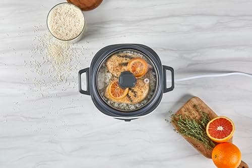 BLACK+DECKER Rice Cooker 6-Cup (Cooked) with Steaming Basket, Removable Non-Stick Bowl, White 11