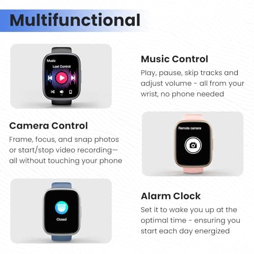 Smart Watch for Men Women (Answer/Make Call), 1.95" Touch Screen Fitness Tracker with Heart Rate/Sleep Monitor, IP68 Waterproof Smartwatch for Android iOS, Fitness Watch with 120+ Sports Modes, Black 5