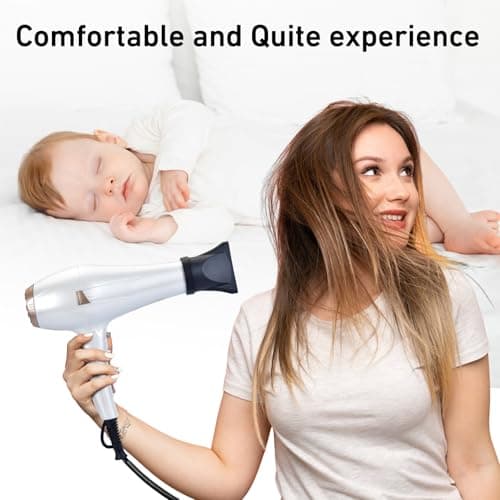 CONFU Hair Dryer, Professional Ionic Salon Blow Dryer with Diffuser for Women and Men, 5X Fast Drying, Powerful and Quiet Hair Blow Dryer for Fast & Easy Styling (1875 Watts) 6