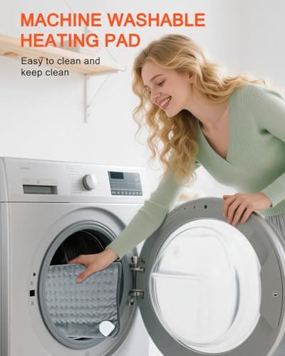 Heating Pad for Back Pain Relief, Extra-Large 12"x24"+26" Extendable Electric Heating Pad for Period Cramps with Belt, Auto Shut Off, Machine Washable, Portable Moist Heating Pad for Women & Men 6