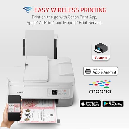 Canon PIXMA TR7020a All-in-One Wireless Color Inkjet Printer, with Duplex Printing, Mobile Printing, and Auto Document Feeder, White 5