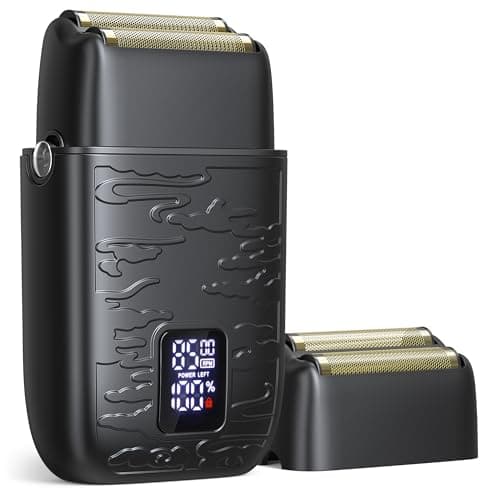 GLAKER Electric Razors for Men - Compact Foil Shaver with 3 Adjustable Speed & Extra Replacement Foil Blade, Cordless Barber Face Shavers for Bald Head & Sensitive Skin, Ideal Gifts for Men