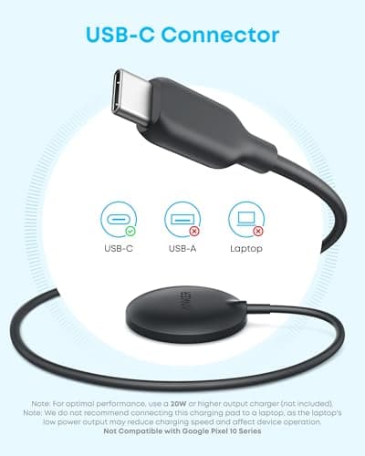 Anker Zolo Magnetic Wireless Charger, Qi2 Certified 15W MagSafe-Compatible Wireless Charging Pad, for iPhone 17/16/15/14/13/12 Series, AirPods, and More (Not for Pixel, Adapter Not Included) 6