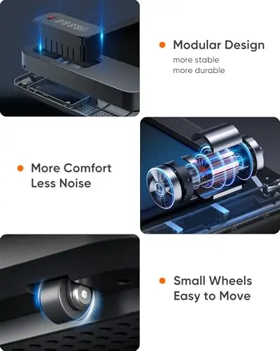 Walking Pad, Under Desk Treadmills with Intelligent Foot-Sensing Variable Speed.330 Lbs Capacity,3 in 1 Portable Treadmill for Home and Office with Remote Control, LED Display 5