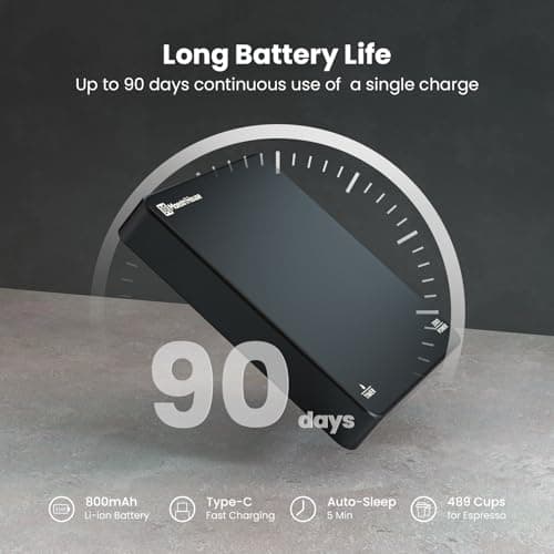 Mini Coffee Scale with Timer, Maestri House Rechargeable Espresso Scale, 2kg/0.1g Accurate Scale for Espresso and Pour-Over Coffee, Portable Digital Kitchen Scale with Automatic Timing-Black 5