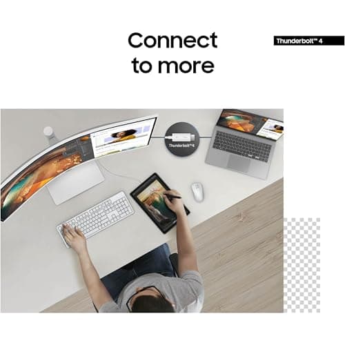 Samsung 34” ViewFinity (S65TC) Series Ultra-WQHD 1000R Curved Computer Monitor, HDR10, 100Hz, AMD FreeSync, Thunderbolt 4, Height Adjustable Stand, Built-in Speakers, Eye Care, LS34C650TANXGO, 2024 5