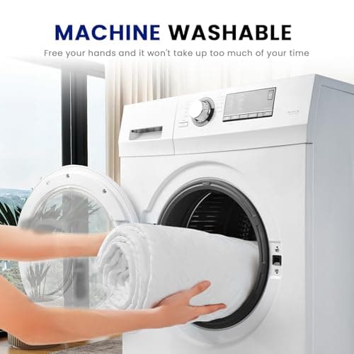 VALUXE Queen Size 3 Inch Mattress Topper Cover with Zipper Closure - Breathable Protector for 3" Memory Foam or Latex Mattress Topper (Cover Only) 7