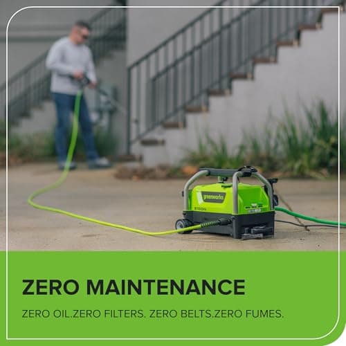 Greenworks 2100 PSI (SGS Certified) 1.2 GPM 13Amp Compact Electric Pressure Washer Telescoping Handle Power Washer for Cars, Driveways, Patios, Patio Furniture & Around Pools 11