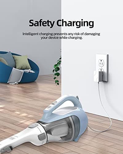 15V Charger Fit for Black and Decker Dustbuster AdvancedClean Pet Car Cordless Handheld Vacuum – Works with HLVA325JP HLVA325JP Type 1 HLVA325JP07 HLVB315JA26 HWVI225J01, Durable Replacement Adapter 7