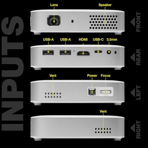 Artograph Smart HD Digital Art Projector with Focus Grid, Remote, Wi Fi and Case, Flare 500, White – Portable Mini Projector Screen System for Artists 4