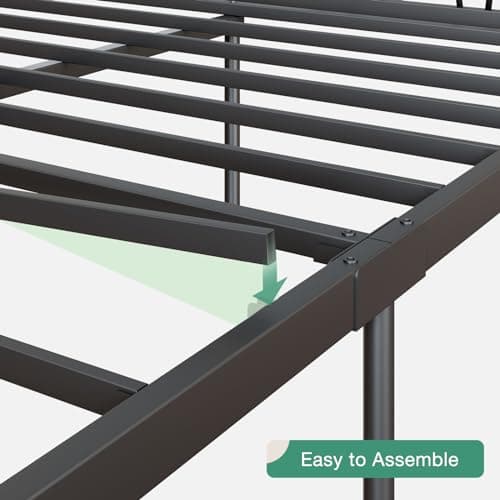 Novilla Queen Size Bed Frame with Headboard and Footboard, 14 Inch Metal Platform Bed Frame, Under Bed Storage, Strong Metal Slats Support, Mattress Foundation No Box Spring Needed 5
