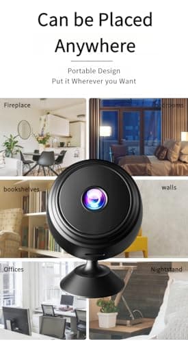 OVWE Mini Hidden Camera, 1080P Night Vision Spy Camera，Wide-Angle Home Security Camera with Motion Detection 8