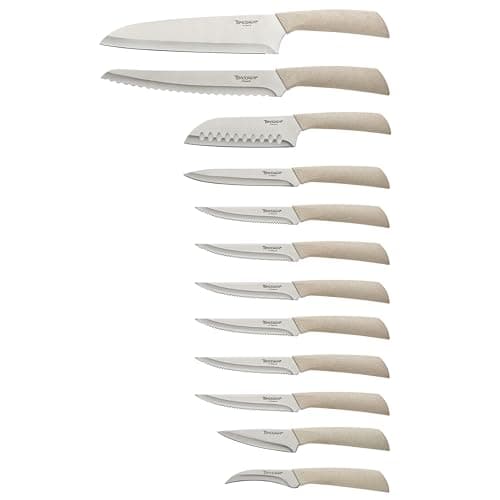 Hampton Forge HMC01B629L Harvest 13-Piece Block Set, 12 Knives, Block Color MAY VARY in Tone, Wood Handles and Stainless Steel Blades 2