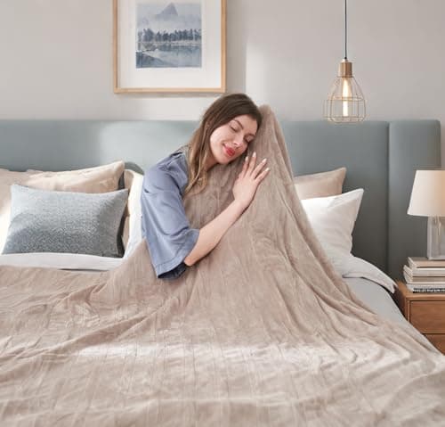 Eydna Electric Heated Blanket Full Size 72"x84", 6 Heating Levels & 10 Hours Auto Off Large Oversized, Machine Washable, Camel 7