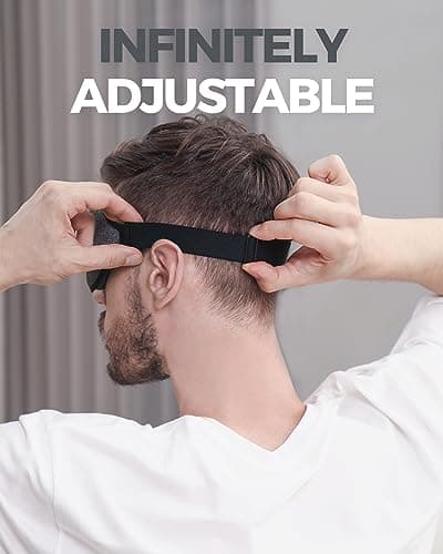 MZOO Luxury Sleep Mask for Back, Side Sleeper, Complete Light Blocking Sleeping Eye Mask Night Blindfold, 3D Zero Pressure & Spacious for Lash Extensions, Breathable Soft Eye Cover Flight Nap Travel 6