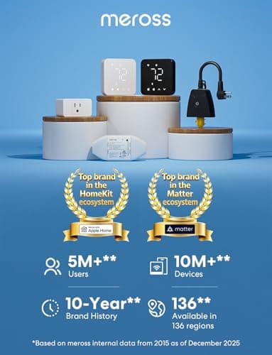 meross Smart Thermostat for Home, WiFi Thermostat Works with Matter, Alexa, Apple Home, Google Assistant, App & Voice Control, 7x24h Scheduling, Energy Saving, C-Wire Required 9