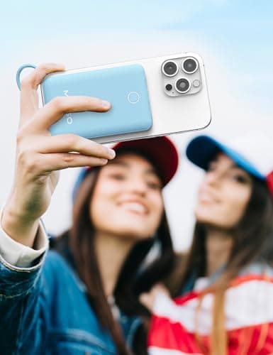 10000mAh Compatible with iPhone 15/16/17 and Android, Slim Portable Charger with Built in Cable, Power Bank Travel Charger External Battery Pack for Phone, 3 Output USB Type C Cord, Blue 8