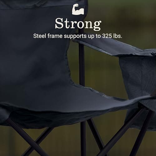 Coleman Portable Camping Chair with 4-Can Cooler, Cushioned Seat & Back with Side Pockets & Cup Holder, Carry Bag Included, Great for Camping, Tailgating, Firepits, Patio, & More 5