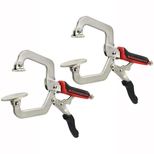 Monster & Master 6" C clamp Face Clamp Locking Plier with Larger Flat Swivel Pads for Woodworking, Welding and Pocket Hole Joinery, 2-Piece