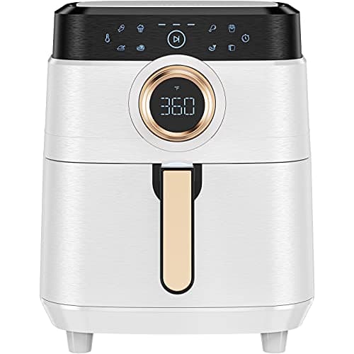Air Fryer, ALLCOOL Airfryer Oven 8QT Large 1700W 8-in-1 with Touch Screen Air Fryers Dishwasher Safe Nonstick Basket Freidora de Aire 36 Recipes BPA & PFOA Free White