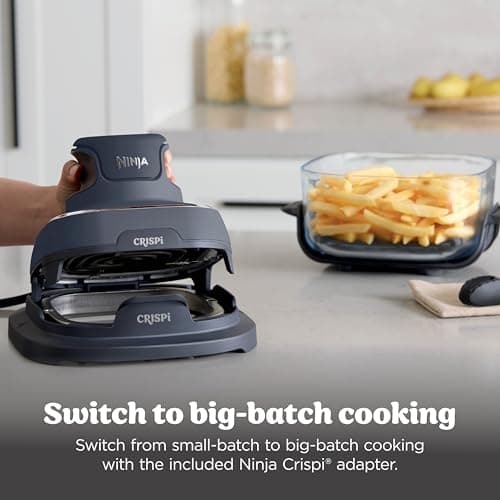 Ninja Crispi 4-in-1 Glass Air Fryer | 450°F | Non-Toxic | 4QT & 6-Cup Glass Containers w/Lids | Microwave, Freezer, Dishwasher Safe | Max Crisp, Air Fry, Bake, Recrisp | Cyberspace Gray, FN101GY 13