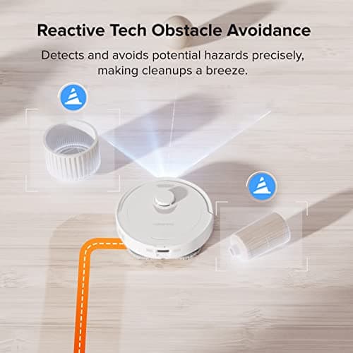 roborock Q Revo Robot Vacuum and Mop, Auto-Drying, Auto Mop Washing, Dual Spinning Mops, Auto Mop Lifting, Self-Refilling, Self-Emptying, Reactive Tech Obstacle Avoidance, 5500Pa Suction, White 6