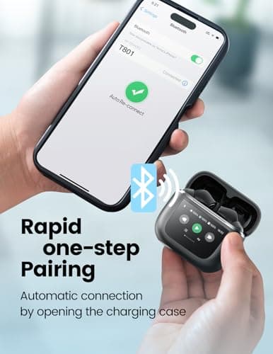 TWOSKY Wireless Earbuds Bluetooth 5.3 Headphones 50H Playtime Deep Bass Stereo Ear Buds with Mic IPX7 Waterproof Comfort Lightweight in Ear Earphones for Pad Android/iOS Phones Gifts for Women Men 6