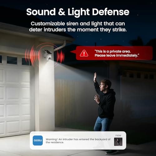 aosu Security Cameras Outdoor Wireless, 4 Cam-Kit, No Subscription, Solar-Powered, Home Security Cameras System with 360° Pan & Tilt, Auto Tracking, 2K Color Night Vision, Easy Setup, 2.4 & 5GHz WiFi 7