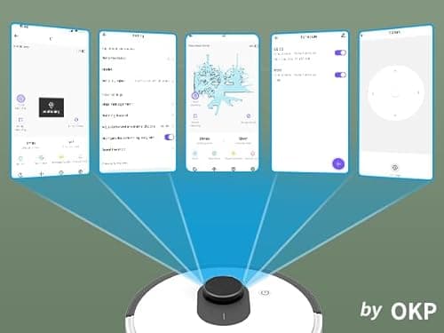 OKP Life Lidar Robot Vacuum Cleaner 4000Pa Suction Power, No-Go Zone, LiDAR Navigation, Smart Mapping Home Robotic Vacuum, Self-Charging, Wi-Fi/APP/Alexa Control, for Pet Hair, Carpet, Hard Floor 7