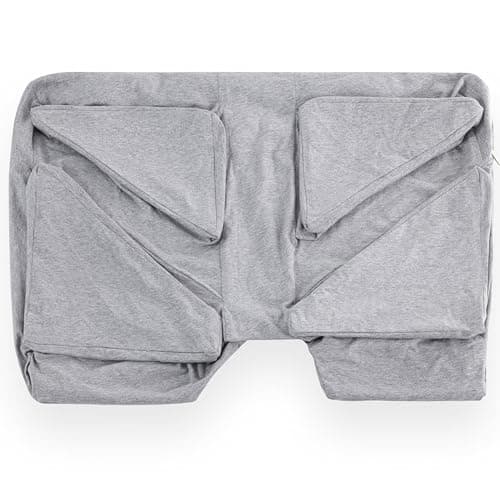 Wife Pillow Cover Only Jersey Knit Pillowcase, Soft 100% Cotton T-Shirt Feel - Contour Exclusively for Arm & Body Position Side, Stomach & Back Sleeper Bed Pillow, Machine Washable & Dryable, Grey