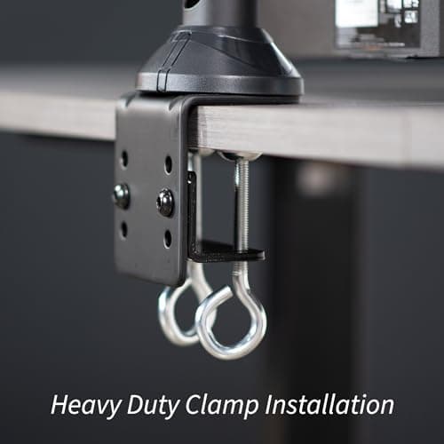 VIVO Quad Monitor 13 to 32 inch LED LCD Clamp-on Desk Mount, 3 Plus 1 Articulating VESA Computer Stand, Holds 4 Screens, Fully Adjustable for Home Office Workstation, Black, STAND-V104A 6