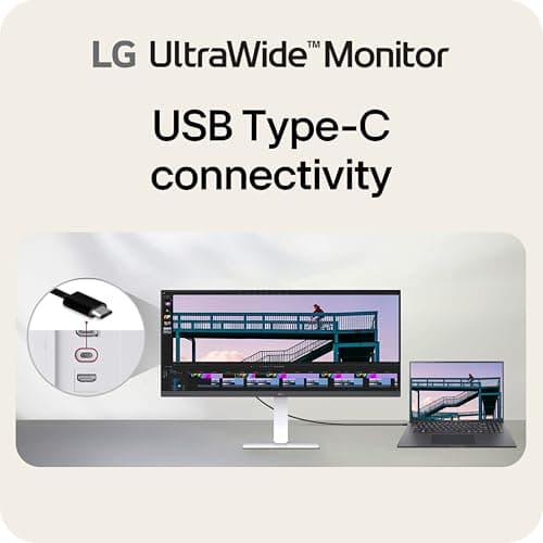 LG 34U530A-W 34-inch UltraWide WFHD (2560 x 1080) IPS Wide Computer Monitor, 100Hz, VESA DisplayHDR 400, HDMI, DisplayPort, USB Type-C, Tilt/Height/Swivel Stand, White 4
