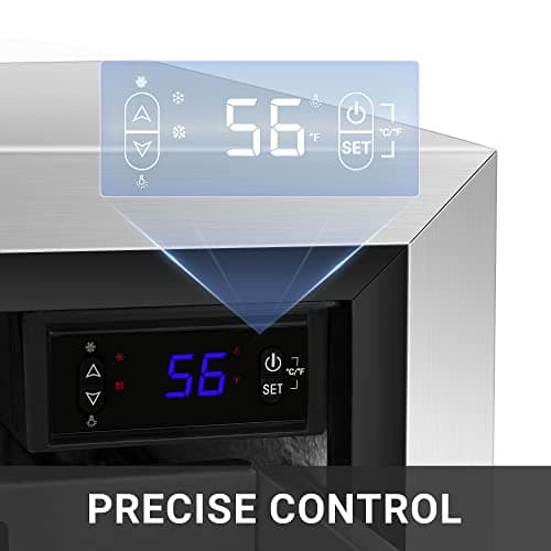 ICEJUNGLE Under Counter Refrigerator, Stainless Steel Under Counter Drawer Fridge Beverage Fridge Refrigerator with Digital Displayfor Outdoor and Home Use 5