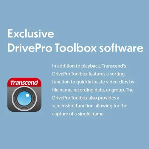 Transcend DrivePro Dash Cam Front, 1440P 2K QHD Dash Camera for Cars, 64GB Card Included, with Super Night Vision/Wi-Fi/WDR/G-Sensor/Exclusive App/High-Sensitivity Image Sensor, Support 512GB Max 11