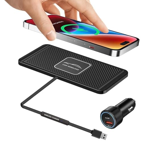Wireless Charging Pad Qi Fast Charge Mat QC 3.0 Car Charger Adapter Kit for iPhone 15 14 13 11 Pro Max 8 Plus X XR Xs Moto Google LG Samsung Note 20 Galaxy Buds S20 S21 S22 S23 S24 S25 Android Phones