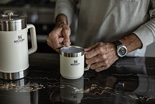 STANLEY Classic Stay-Hot French Press Coffee Maker 48 oz | 5 Minute Brew, 4 Hours Hot | Mesh Filter for Coffee Grounds | Insulated Stainless Steel French Press | BPA-Free | Cream Gloss 5