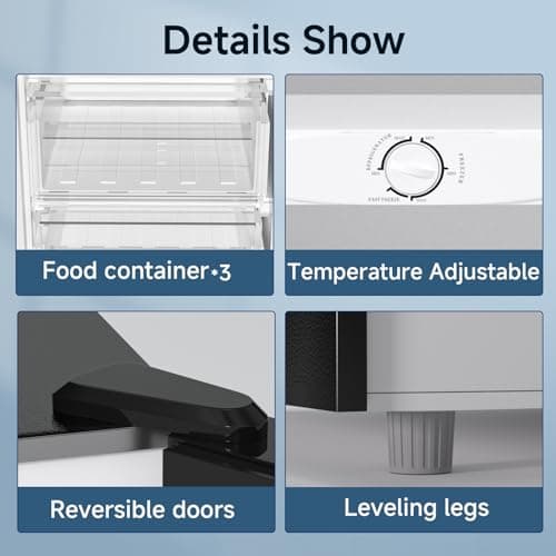 BANGSON Upright Freezer,7.0 Cu.ft Stand Up Freezer,Convertible Upright Freezer/Refrigerator,Single Door for Kitchen,Office,Apartment,Silver 5