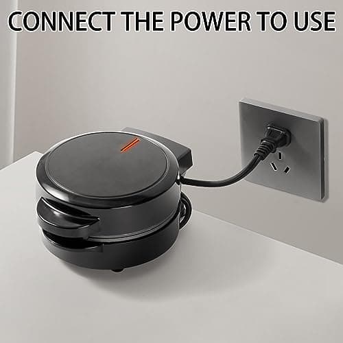 Mini Waffles Maker, Small Waffle Irons Non-stick, Breakfast Belgian Waffles, Mini Waffle Iron Make Waffle in Minutes, Portable Pancake Maker Machine for Kid, Easy to Clean, 5 Inches Wide, Black 9