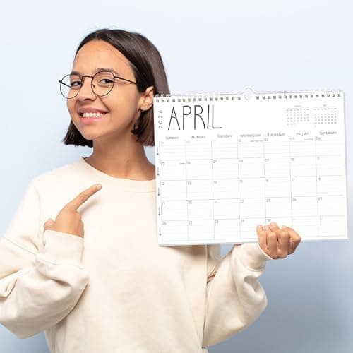 GuassLee Wall Calendar 2026-2027, 24-Month Wall Calendar Runs from January 2026 until December 2027,14" X 11" Hanging Monthly Planner with Thick Paper, Ruled Blocks for Home School Office Organizing 7