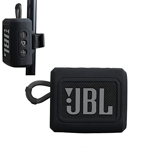 Hermitshell Hard Travel Case for JBL Go 3 / Go 4 Portable Bluetooth Speaker (Coal, Silicone Case)