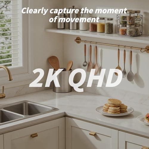 Security Cameras Wireless Outdoor,2.4G WiFi Security Camera Outdoor 2K Battery Powered Cameras for Home Security,AI Motion Detection,Color Night Vision,2-Way Talk,Waterproof,Cloud/TF Storage 3