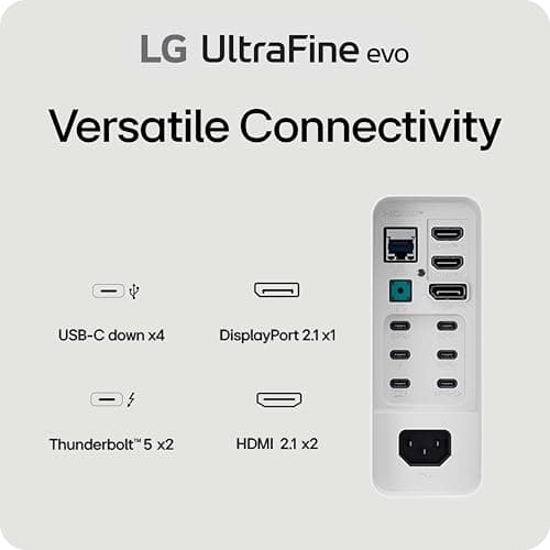 LG 40U990A-W 40-inch Ultrafine evo 5K2K WUHD (5120 x 2160) Nano IPS Curved Monitor, Thunderbolt 5, DisplayHDR 600, Built-in Speaker, 120Hz, HDMI 2.1, DP 2.1, USB C, Tilt/Height/Swivel Stand, White 11